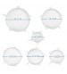6 Pack Flexible Silicone Cover Lids Bowl Covers for Glass Jar